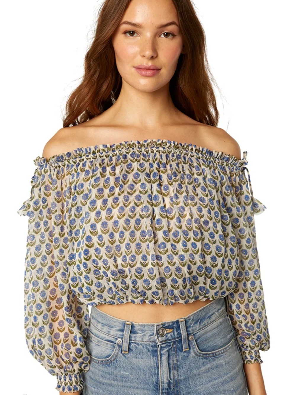 MISA LA "Eva" Floral Chiffon Top